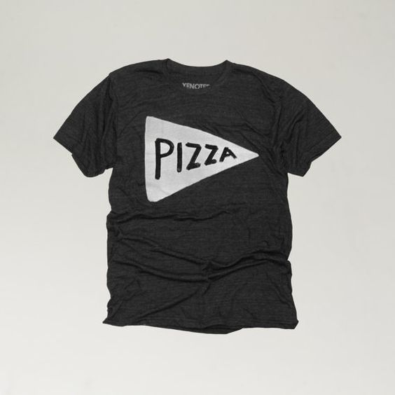 Men's Black Pizza TShirt