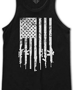 The Fighting Forces Rifle Flag 2nd Amendment Tank Tanktop