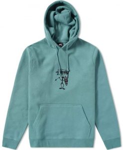 the Stussy Tribe Man Applique Hoody