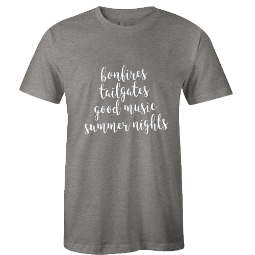Bonfires Music Tailgate Shirt - Summer Nights TShirt