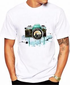 Fresh style camera design t shirt