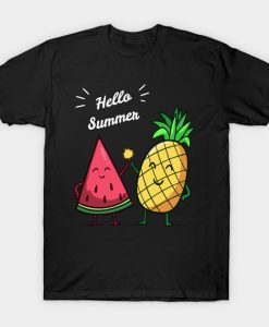 Hello Summer watermelon pineapple Tshirt