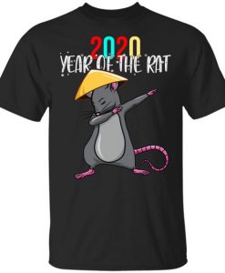 Kids Year Of Rat Dabbing Rat Happy Chinese New Year 2020 T-shirt