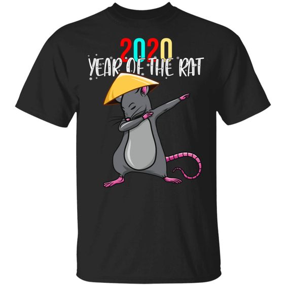 Kids Year Of Rat Dabbing Rat Happy Chinese New Year 2020 T-shirt