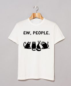 4 Black Cats Ew People T-Shirt AI