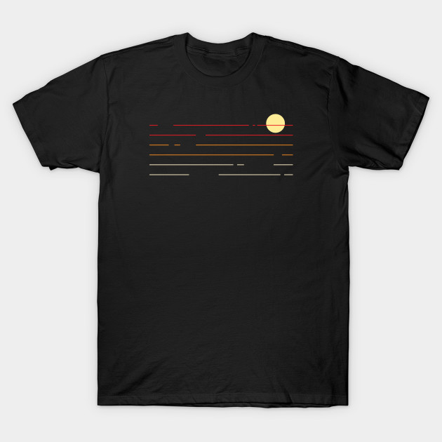 90s Sunset Lines T-Shirt AI