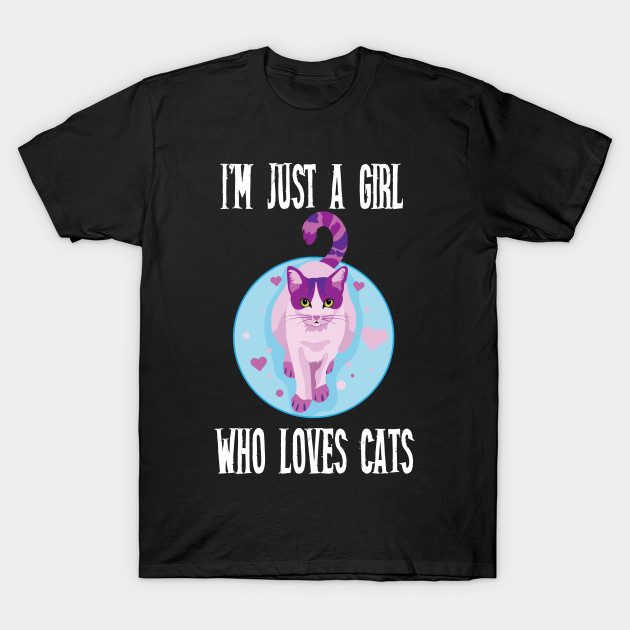 I'm Just A Girl Who Loves Cats T-Shirt AI