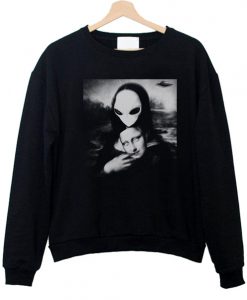 Alien Mona Lisa Sweatshirt AI