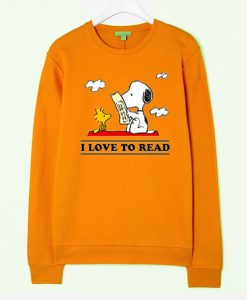 I Love To Read Snoopy Sweatshirt AI