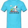 I Love To Read Snoopy T shirt AI