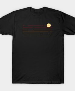90s Sunset Lines T-Shirt AI