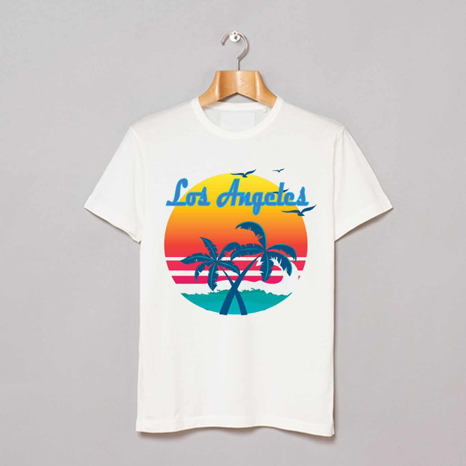 Los Angeles Summer Vintage T-Shirt AI