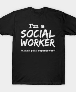 Social Work Superpower Hero T-Shirt AI