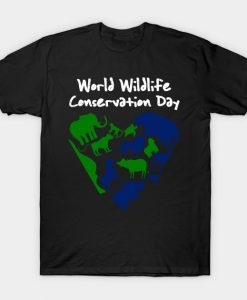 World Wildlife Conservation Day Animal Kingdom Heart Tee T-Shirt AI