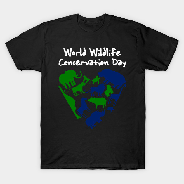 World Wildlife Conservation Day Animal Kingdom Heart Tee T-Shirt AI