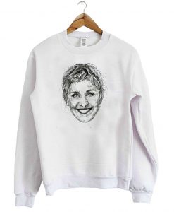 Ellen Degeneres White Sweatshirt AI