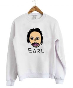 Face Earl White Sweatshirt AI
