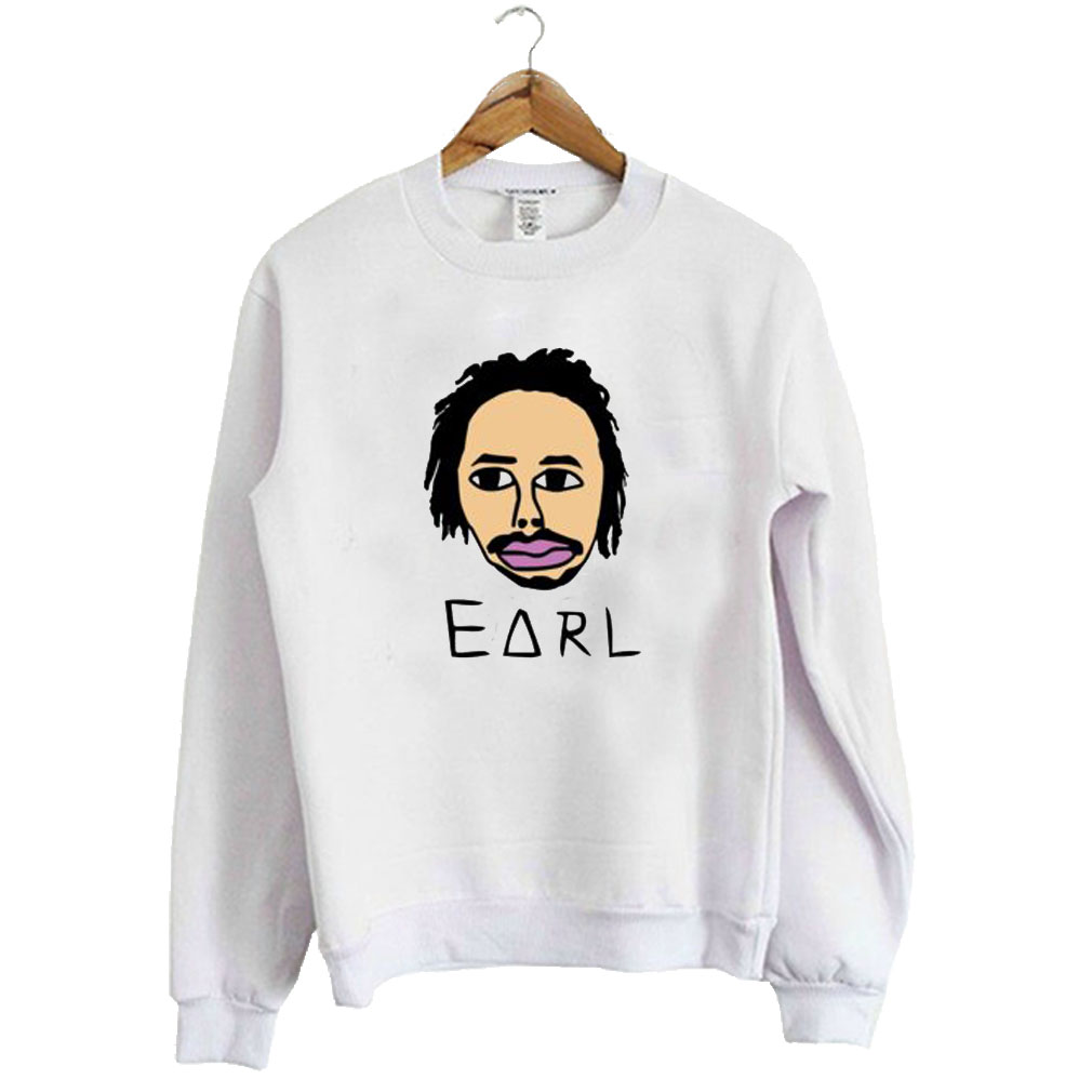 Face Earl White Sweatshirt AI