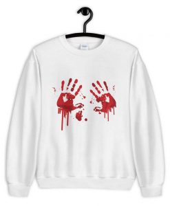 Halloween Bloody Hands Sweatshirt AI