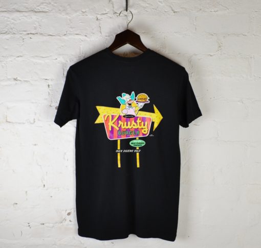 Krusty Burger Over Dozens Sold T-Shirt Back AI