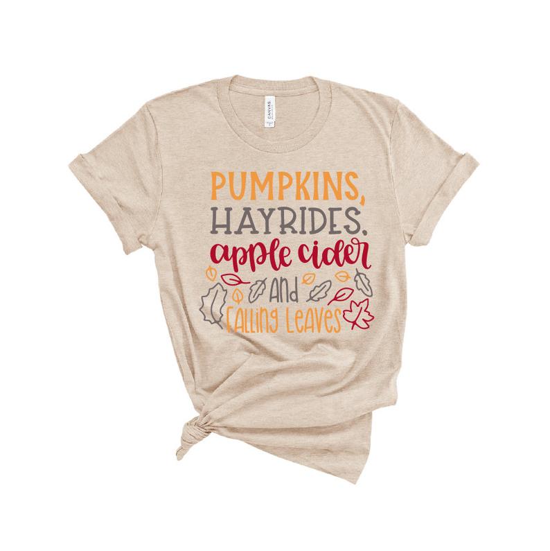 Pumpkins, Hayrides, Apple Cider T Shirt AI