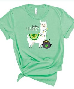 St Patrick’s Day Llama T Shirt AI