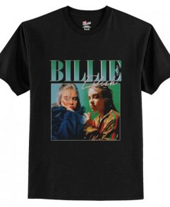 Billie Eilish 90s Vintage Black T-Shirt AI