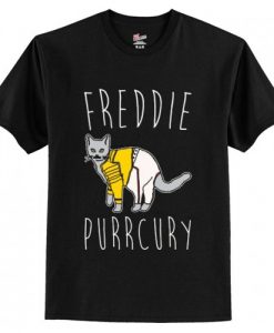Freddie Purrcury Cat Parody T Shirt AI