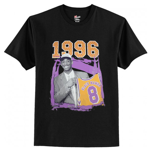 Kobe Bryant 1996 Draft Day Black Mamba Number 8 Tribute T Shirt AI