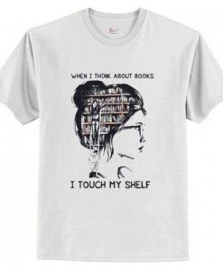 When I think about books I touch my shelf T-Shirt AI
