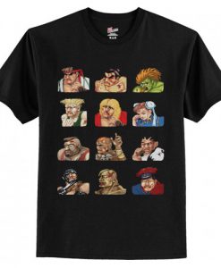 Street Fighter 2 Continue Faces T Shirt AI