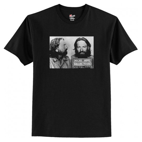 Willie Nelson Mugshot T-Shirt AI