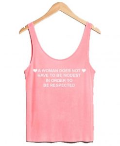 A Woman Quote Pink Tanktop