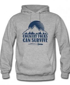 Country Folks can survive Hoodie KM