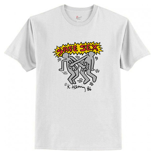 Harry Styles Keith Haring Safe Sex T-shirt AI