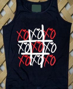 Red White Tic tac toe Trust Issues Tank top