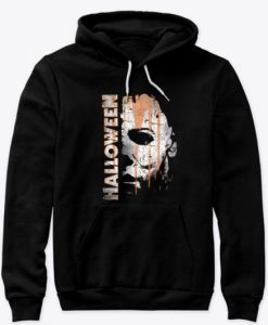 New Cute Halloween Michael Myers Mask And Drips Hoodie