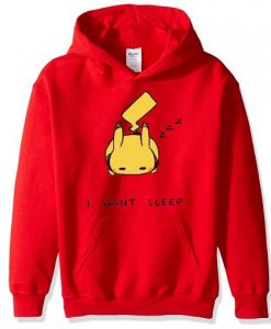 Pokemon Pikachu I Want Sleep Hoodie KM