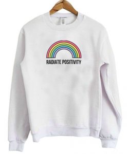 Radiate Positivity Rainbow Crewneck Sweatshirt
