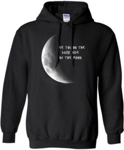 See You On The Dark Side Of The Moon Hippie Black Hoodie KM