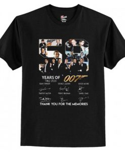 007 James Bond 56 Years Anniversary Actors Signatures For Fan T Shirt AI