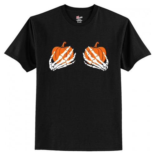 Happy Halloween Skeleton Hands T Shirt Ai