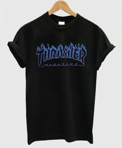 Thrasher Blue Flames T Shirt AI