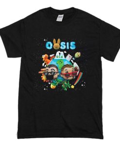 Oasis Bad Bunny Vinyl Record T Shirt AI