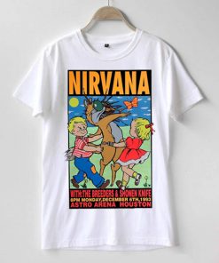 Nirvana concert T shirt Live in Astro Arena, Houston, Texas 1993 with the Breeders and Shonnen Knife T-Shirt AI