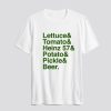 Custom Food 101 Lettuce & Tomato T Shirt AI