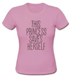 this princess saves herself T-shirt AI