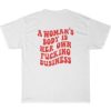 a woman’s body is her own fucking business back tshirt AI