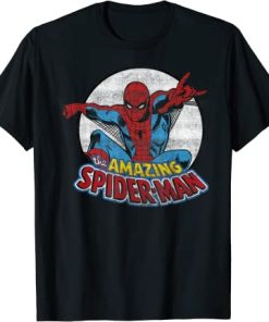 Amazing Spider-Man Vintage Circle Portrait Logo T-Shirt AI