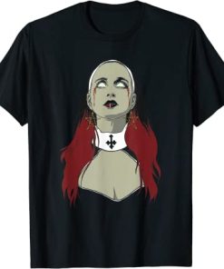 Black Religion Goth Sister Nun – Evil Goth Cross Tattoo T-Shirt AI